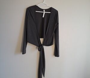 lululemon athletica Black Tie-Front Top